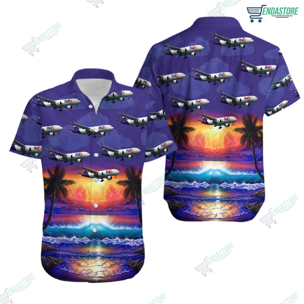 FedEx Express Boeing 777-F28 Summer Hawaiian Shirt