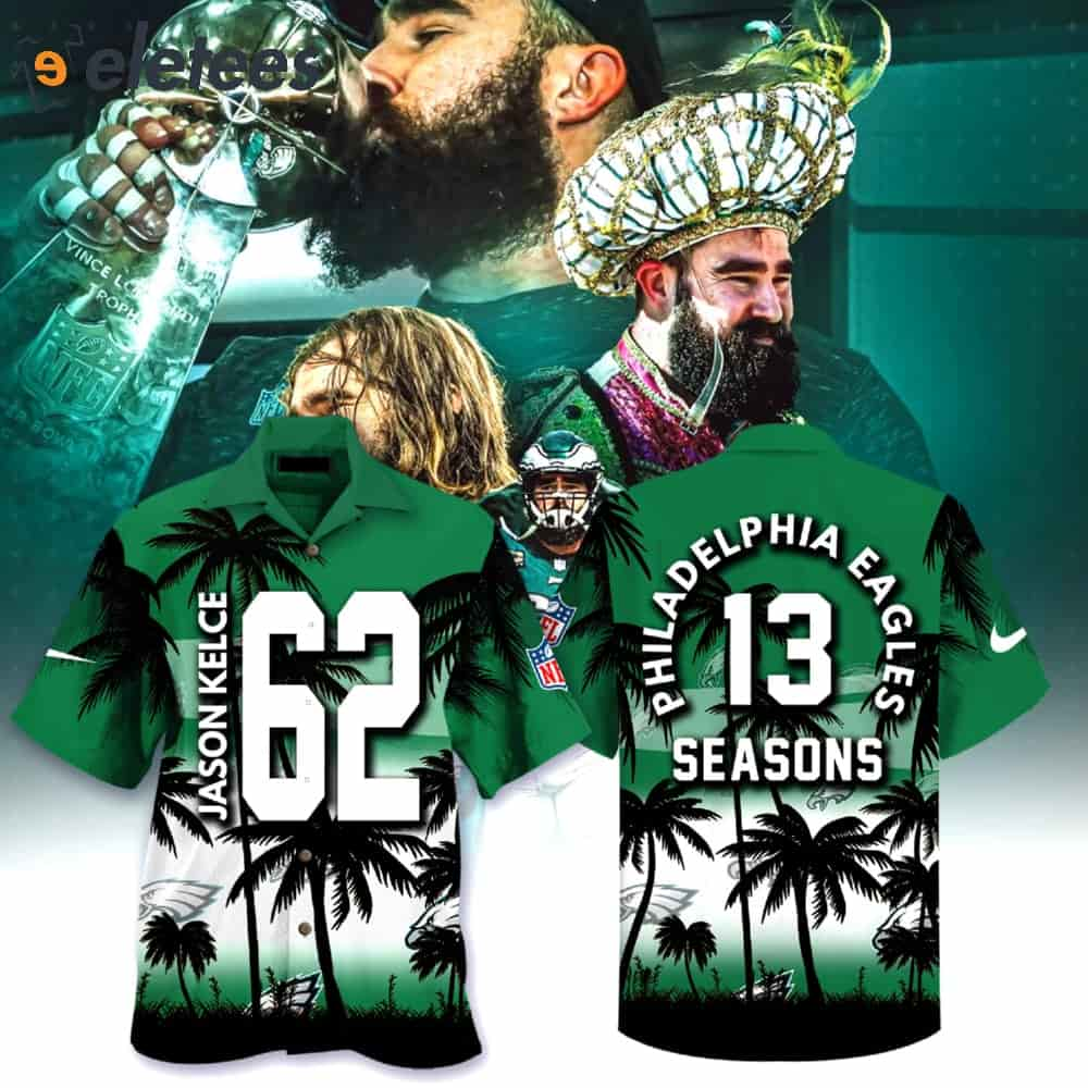 A Legendary Career Jason Kelce Philadelphia Eagles Hawaiian Shirt