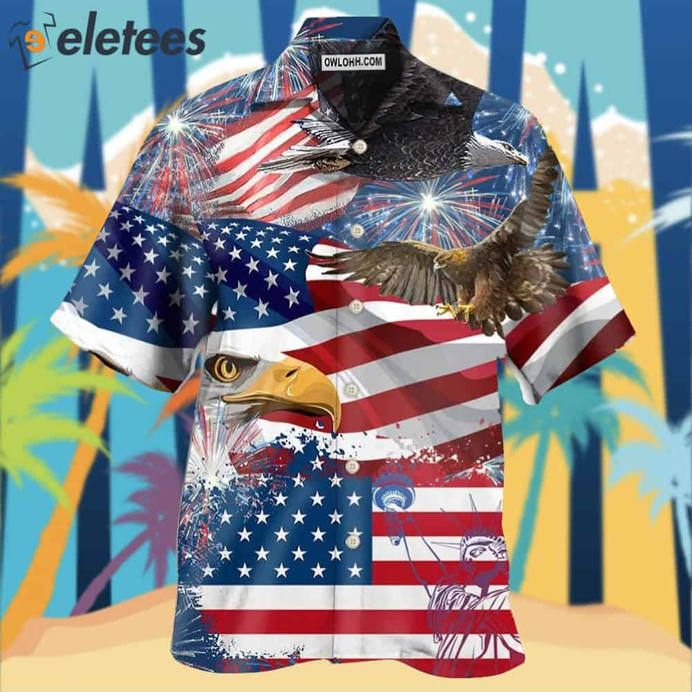 America 4th Of July America Eagle Freedom Hawaiian Shirt