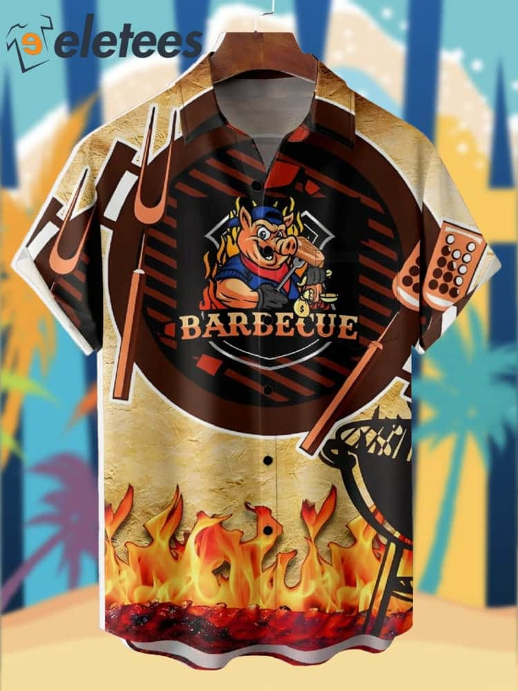 BBQ Barbecue Hot Dog Cheers Breathable Hawaiian Shirt