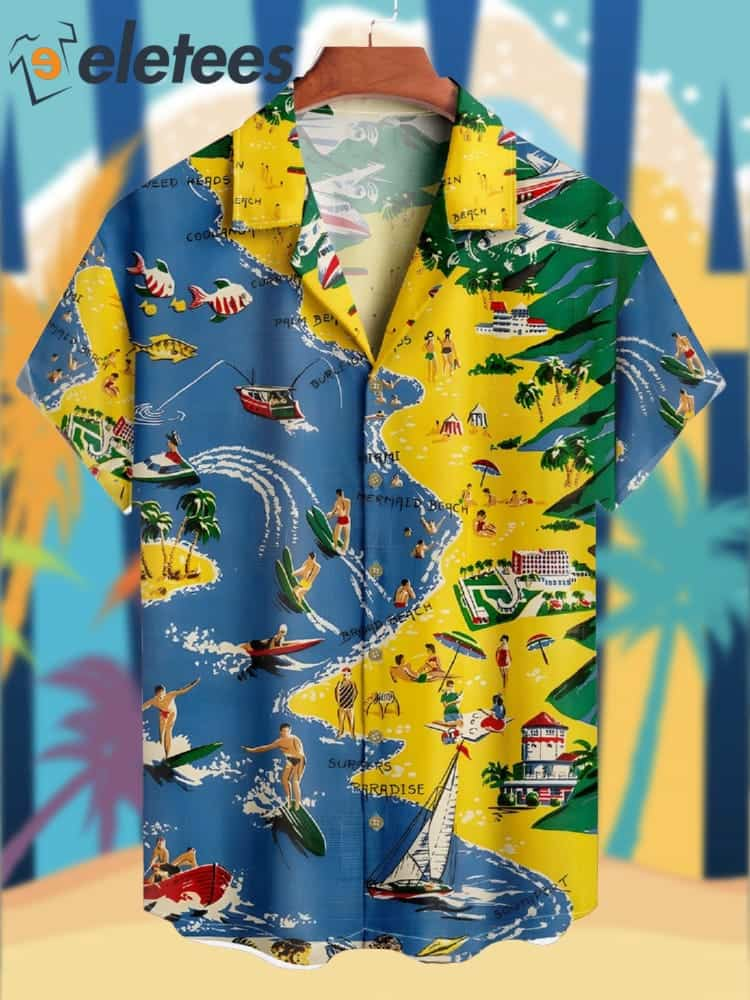 Beach Surf Hawaiian Shirt