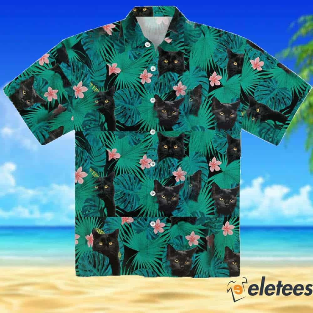 Black Cat Hawaiian Shirt