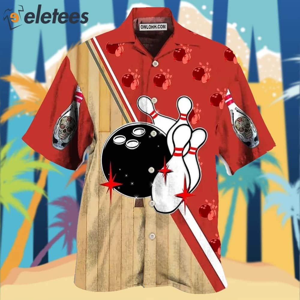 Bowling Awesome Ball Skull Hawaiian Shirt