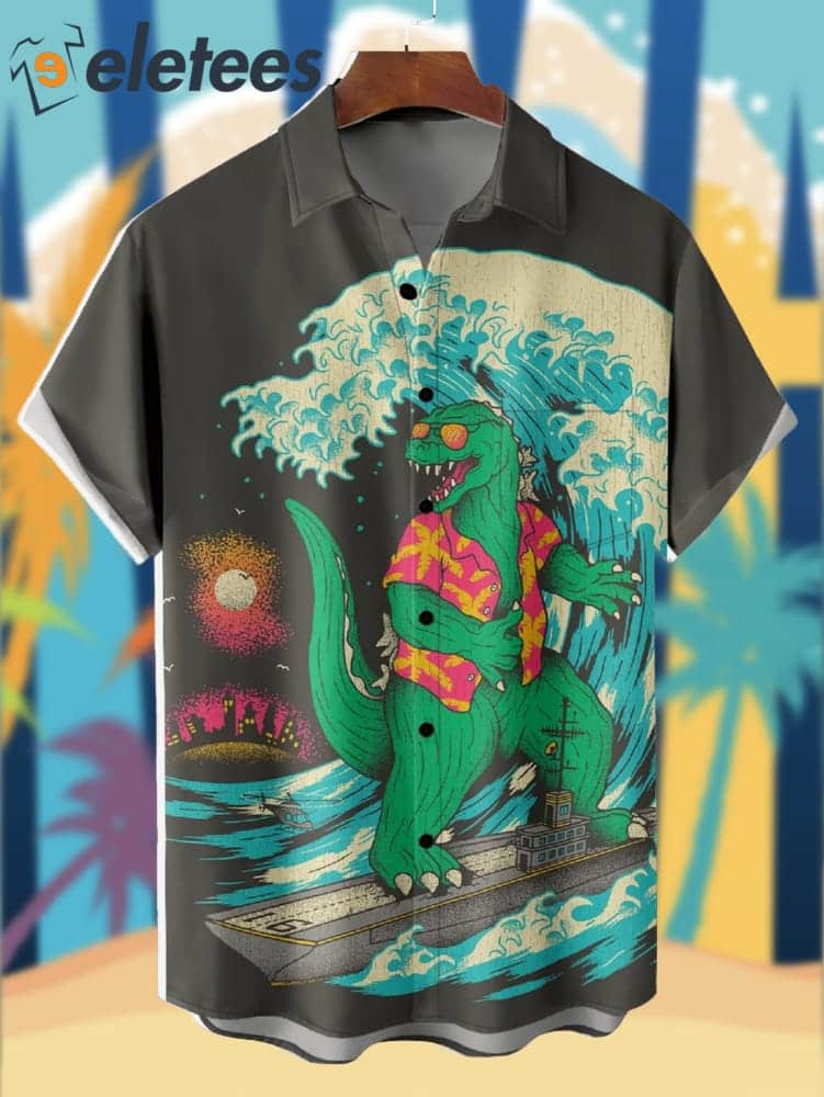 Breathable Dino Hawaiian Shirt