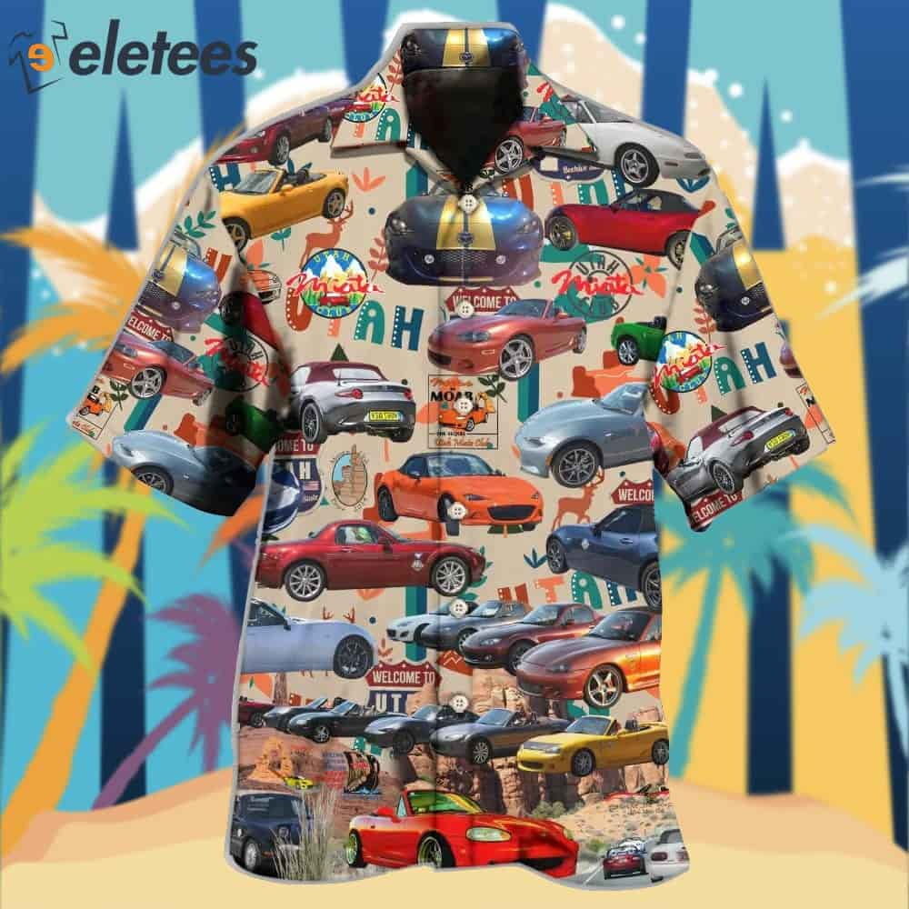 Car Summer Tropical Island Lover Color Hawaiian Shirt