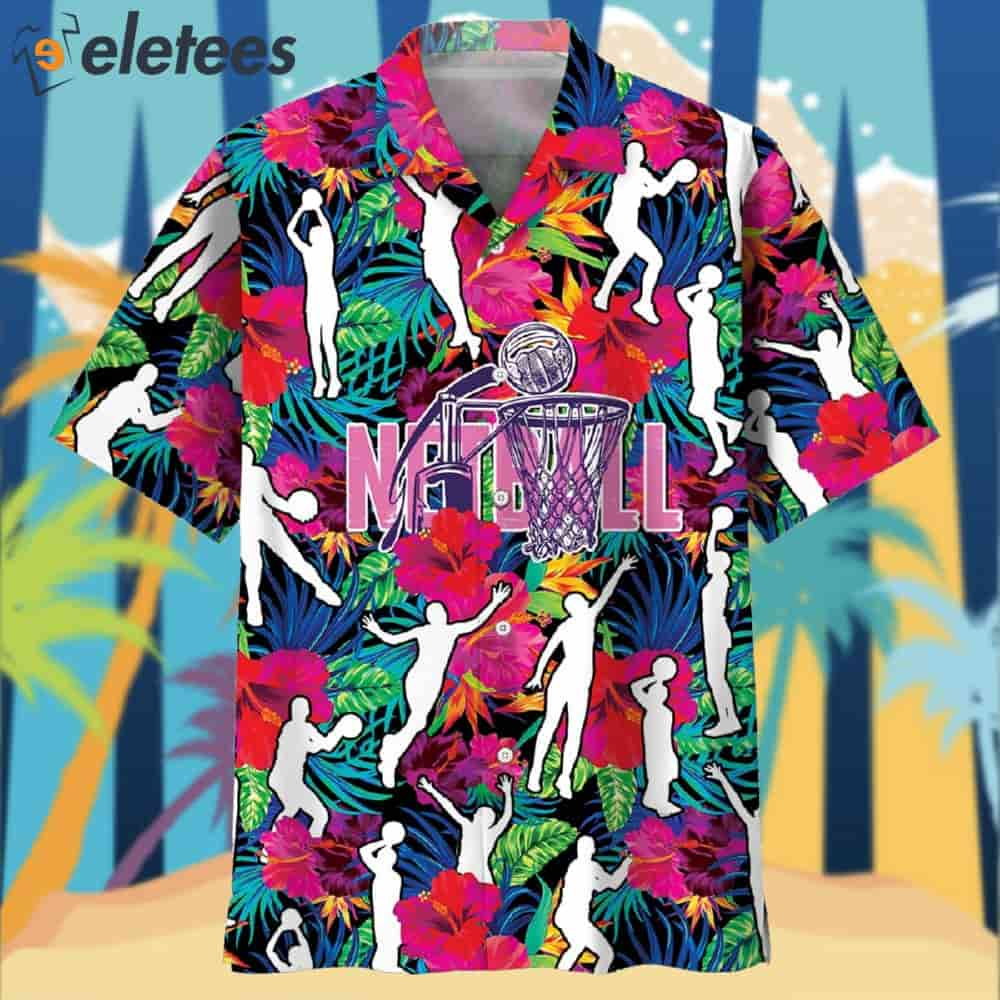 Colorful Netball Tropical Hawaiian Shirt