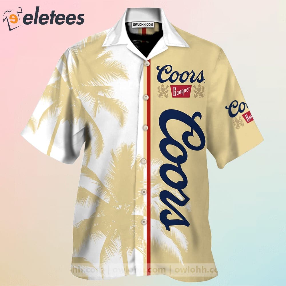 Coors Banquet Palm Tree Hawaiian Shirt