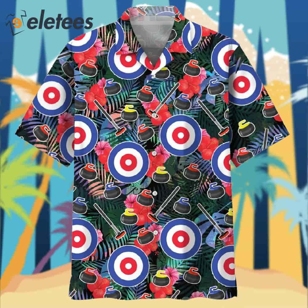 Curling Tropical Funny Hawaiian Shirt