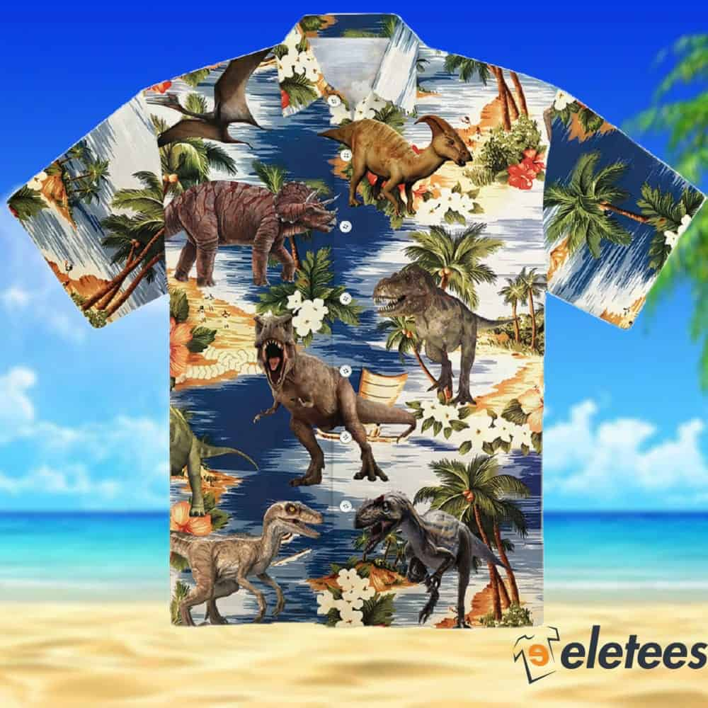 Dinosaur Tropical Hawaiian Shirt