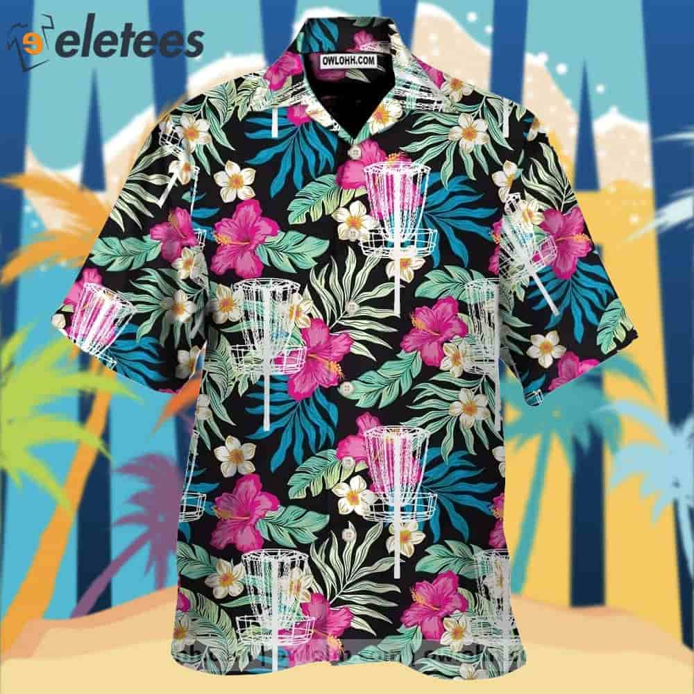 Disc Golf Hibiscus Hawaiian Shirt