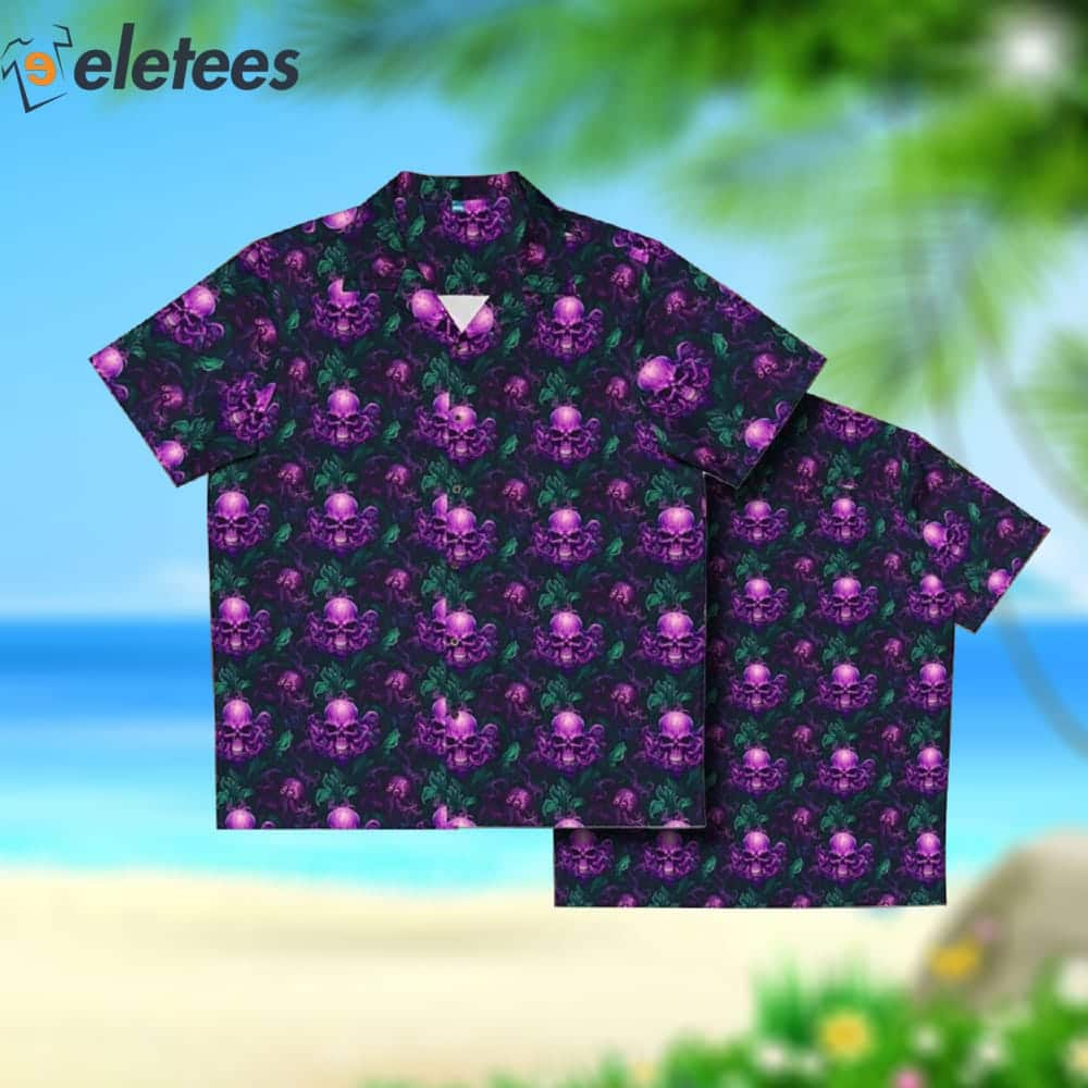 Eldritch Shadows Spooky Horror Men's Tropical Monster Aloha Shirt