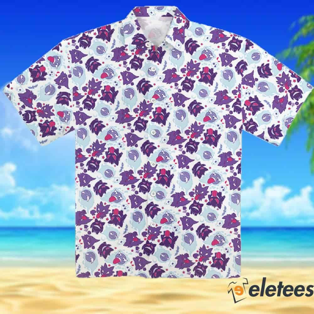 Gengar Haunter Gastly Hawaiian Shirt