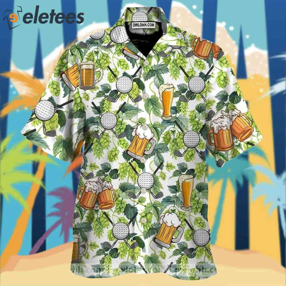 Golf And Beer Aloha Hawaiian Shirt