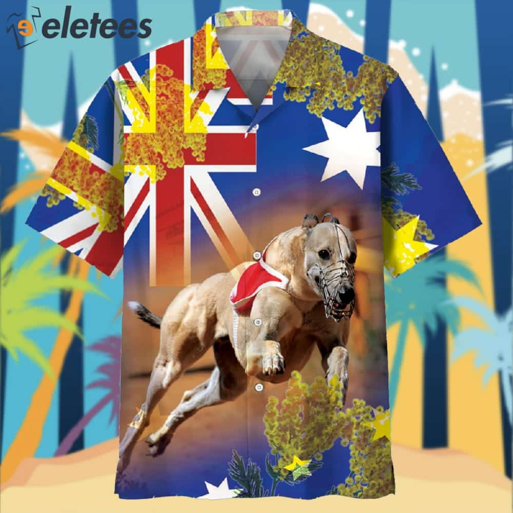 Greyhound Dog Racing Hawaiian Shirt