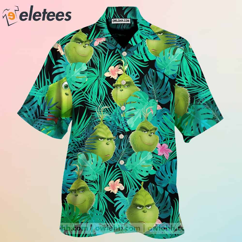 Grnch Tropical Floral Hawaiian Shirt