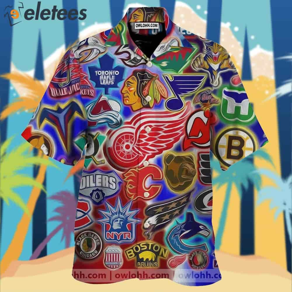 Hockey League Team Collection Hawaiian Shirt