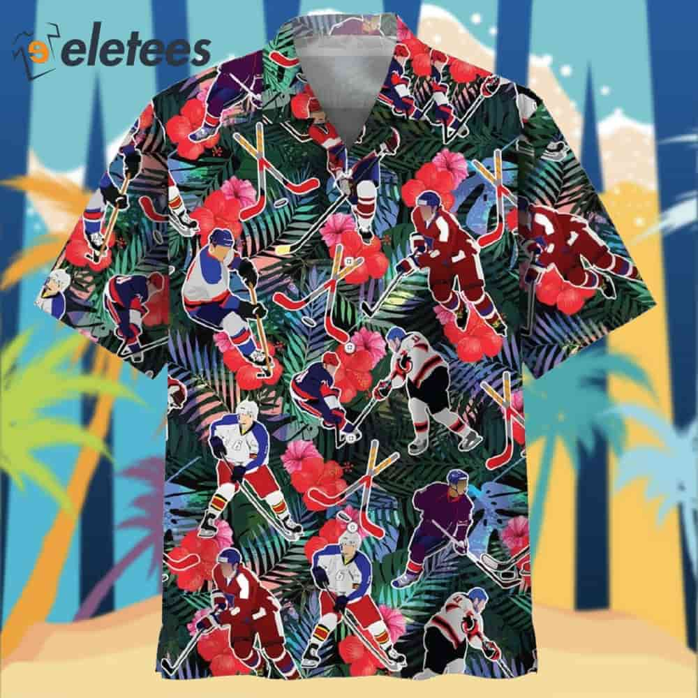 Hockey Tropical Hawaiian Shirt