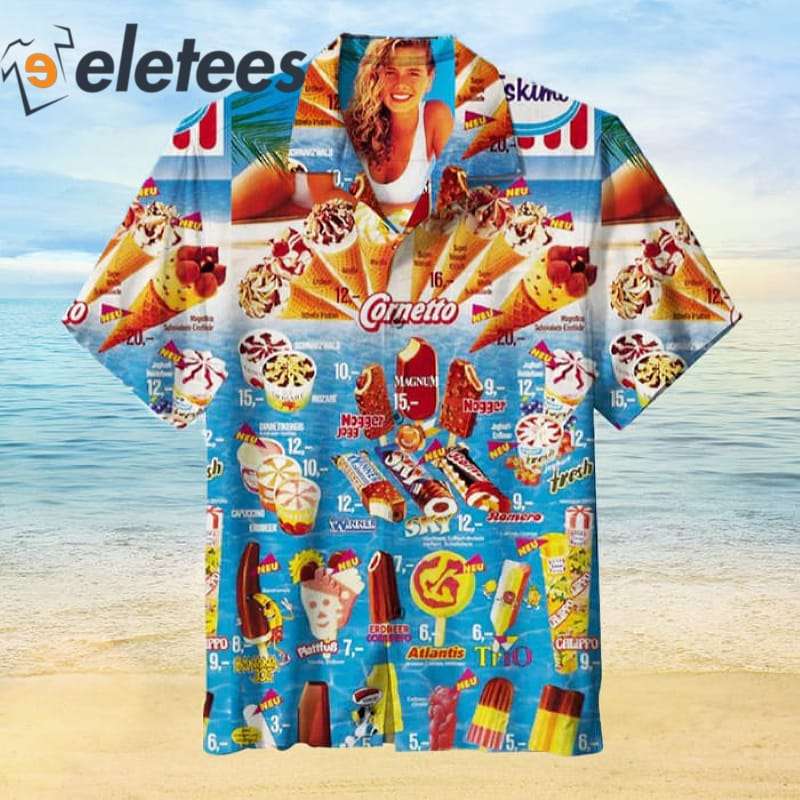 Ice-Cream Blouses For Men 3D Printed Men’s Tropical Shirt