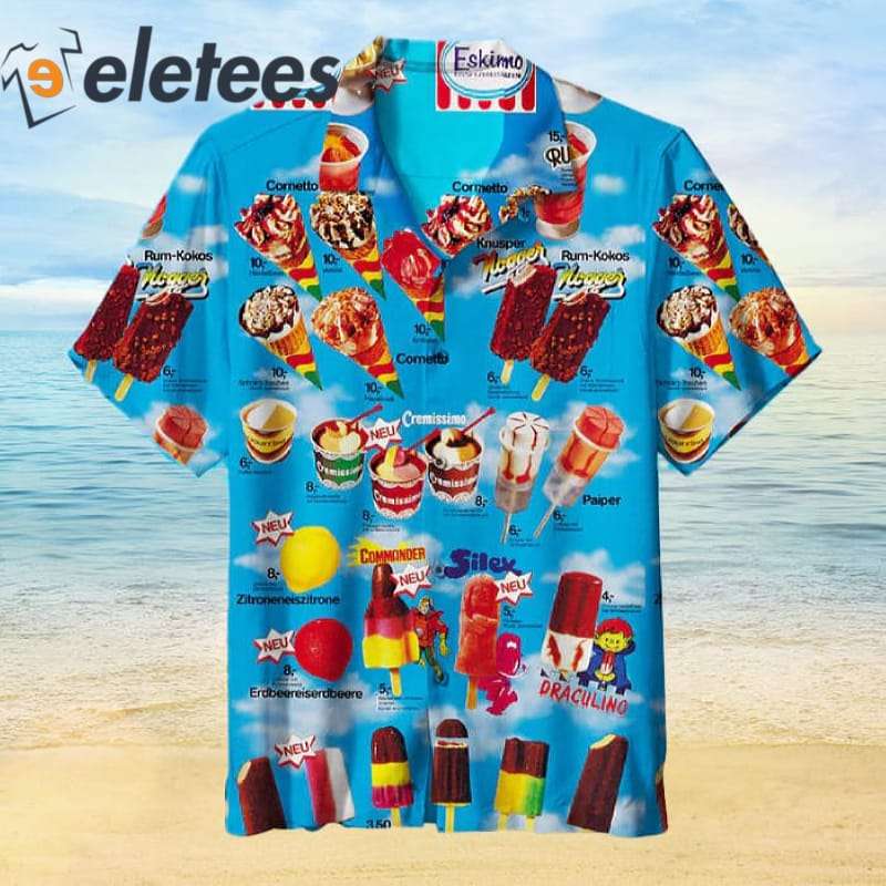 Ice-Cream Shirts For Men 3D Printed Men's Hawaiian Shirt