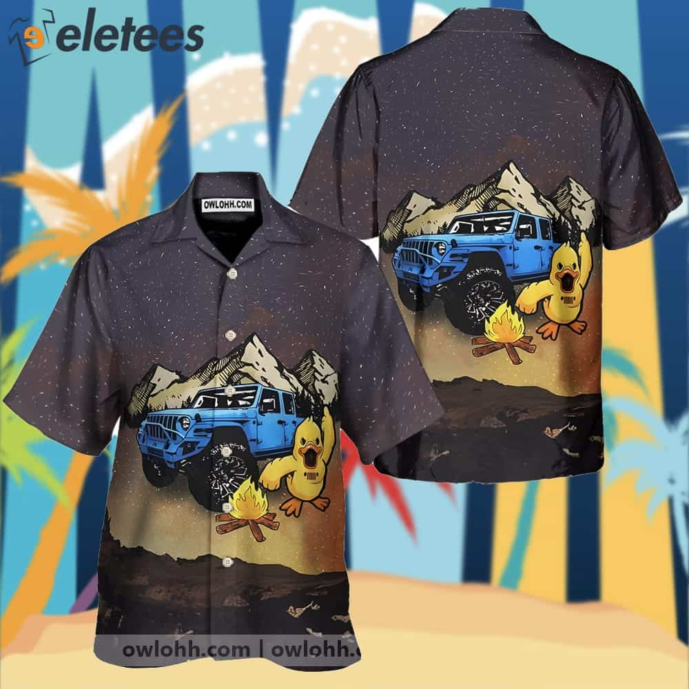 Jeep Duck I Like Fourplay Hawaiian Shirt