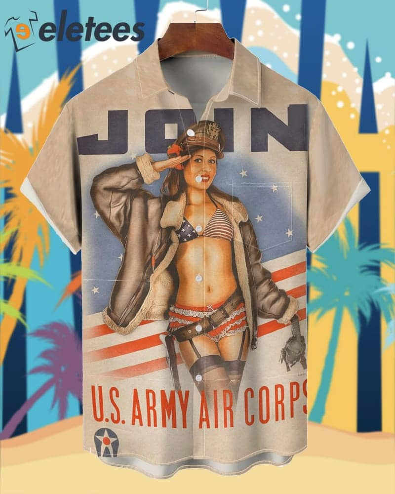 Join U.S Army Air Corps Hawaiian Shirt