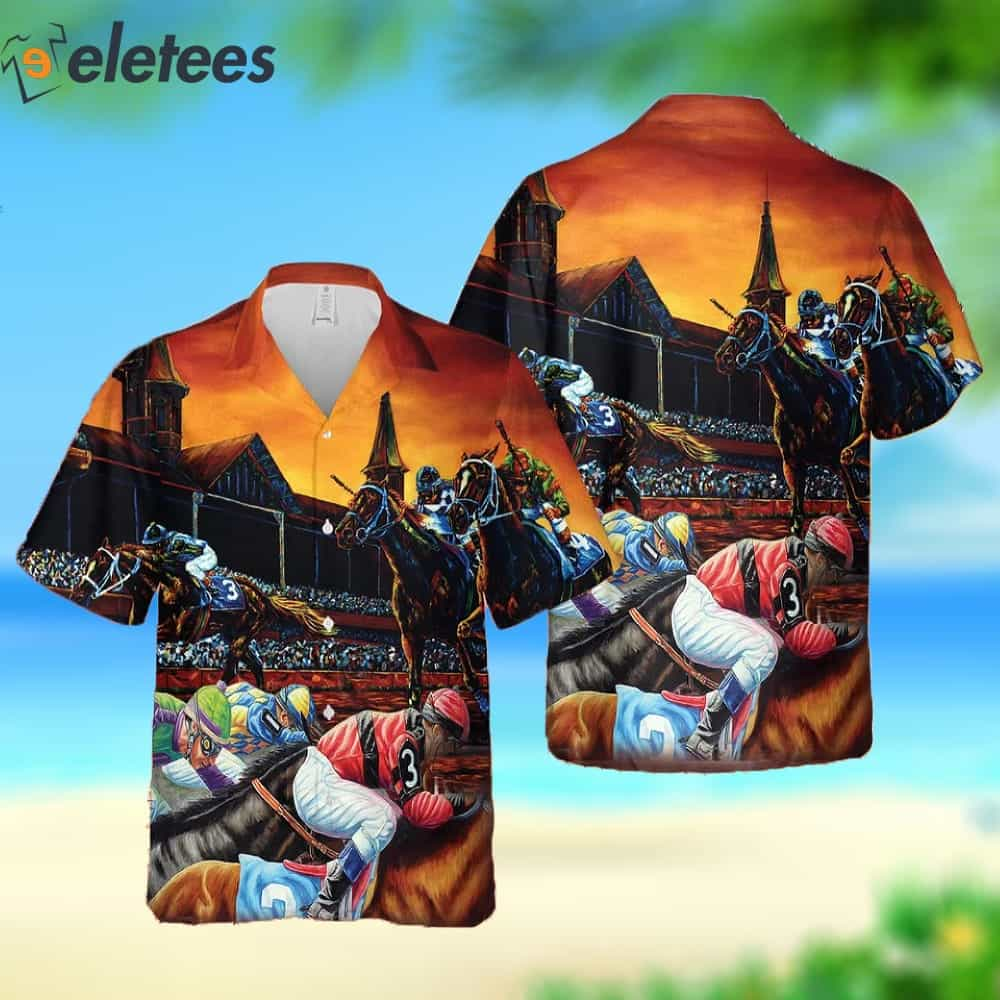 Kentucky Derby Horse Racing 3D Hawaiian Shirt For Summer