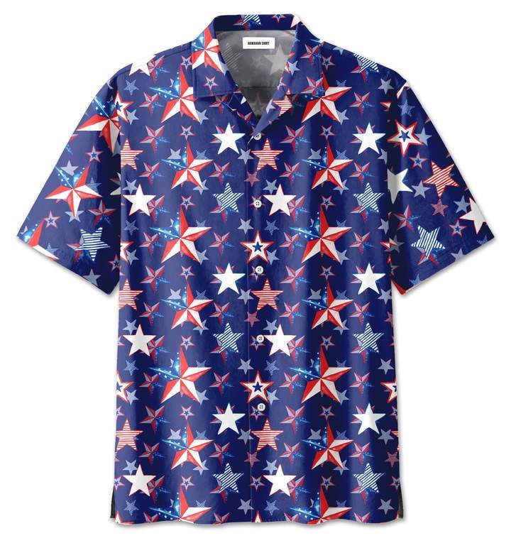 4Th Of July Us Flag Star Hawaiian Shirt Hw6699