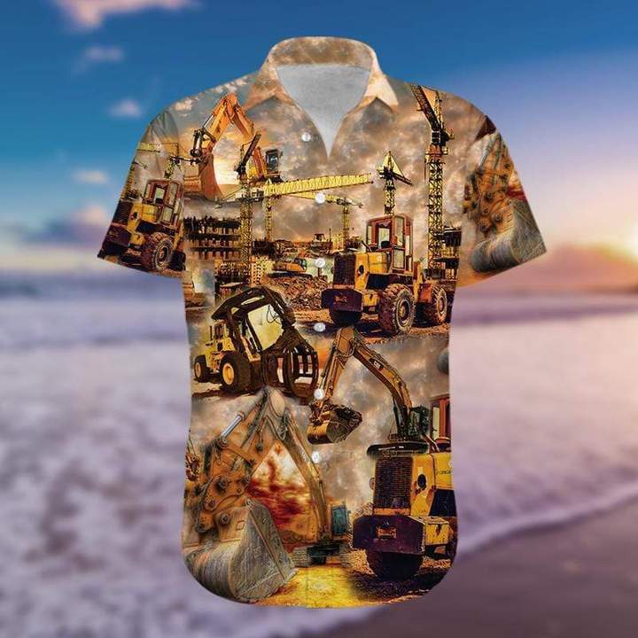 Amazing Beautiful Construction In The Sunset Hawaiian Shirt Hw5557