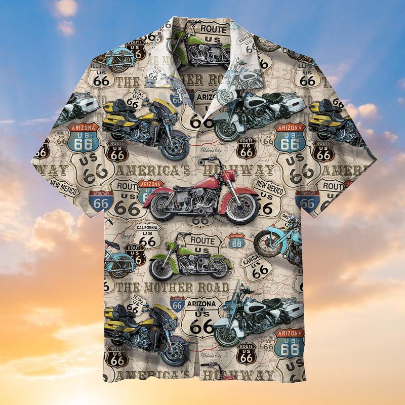 Amazing Vintage Motorcycles On Route Hawaiian Shirt Hw5797