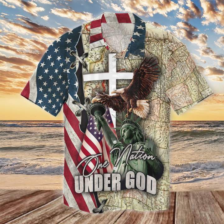 America Liberty One Nation Under God Hawaiian Shirt Hw4139