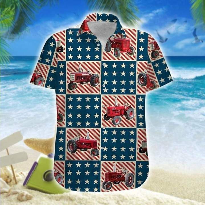 American Tractor 4Th Of July Hawaiian Shirt Hw5079