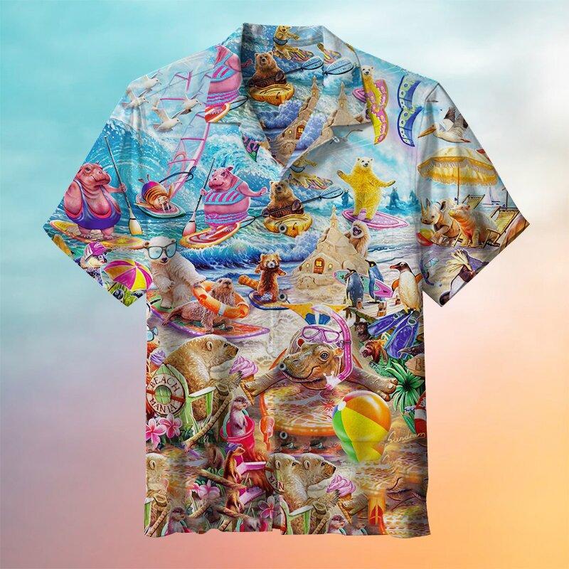 Animal Summer Beach Party Hawaiian Shirt Hw6727