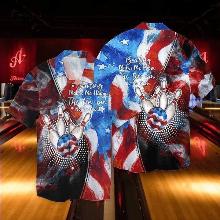 Bowling Makes Me Happy Hawaiian Shirt Hw5389