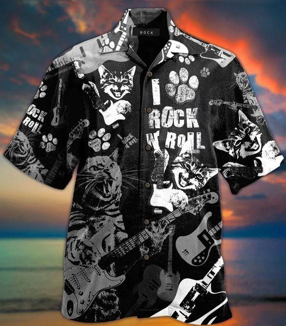 Cat I Rock N Roll Hawaiian Shirt Hw4011