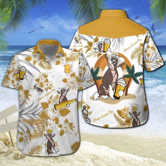 Chinese Crested Dog Beer Hawaiian Shirt Hw6482