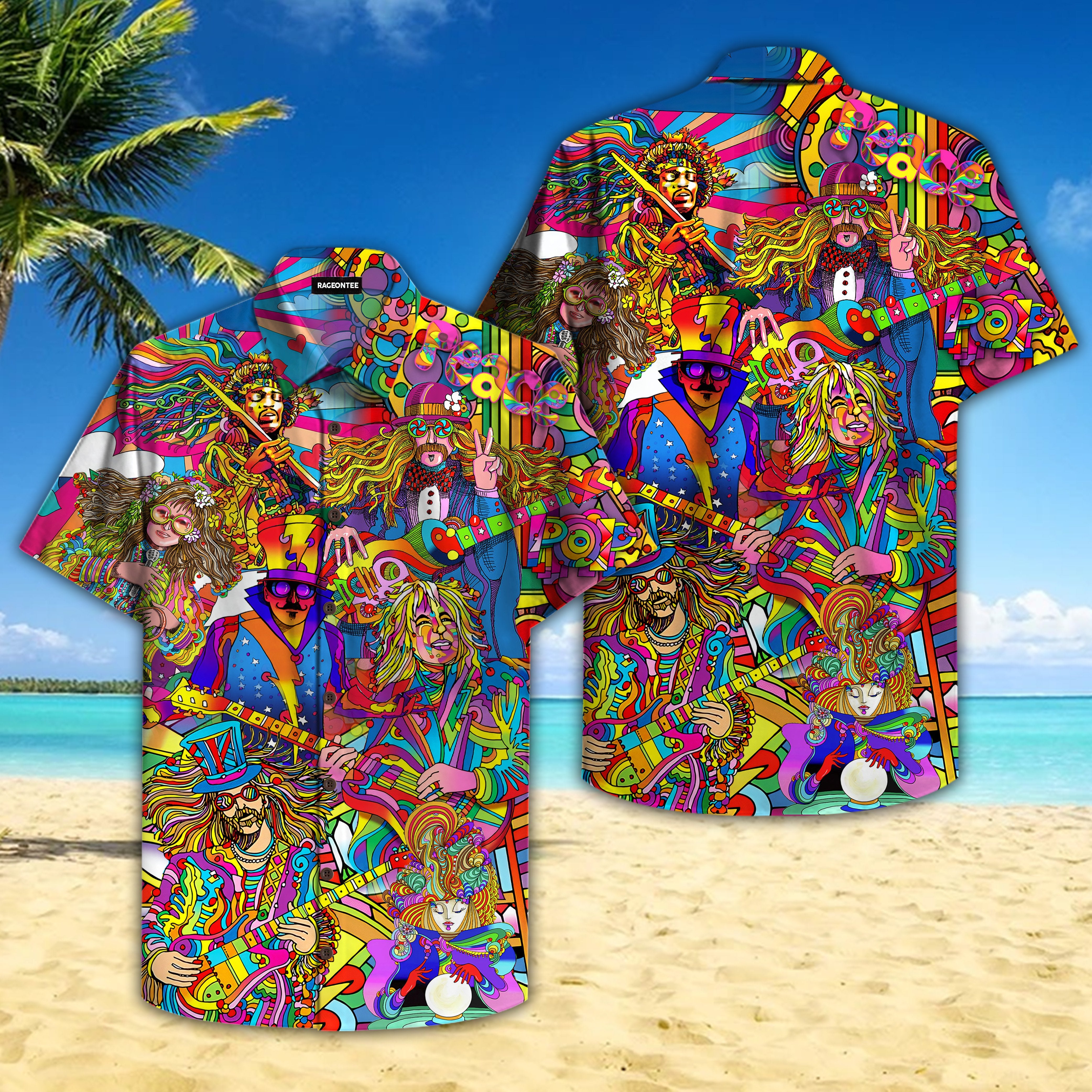 Colorful Artist Hippie Peace Lover Hawaiian Shirt Hw4698