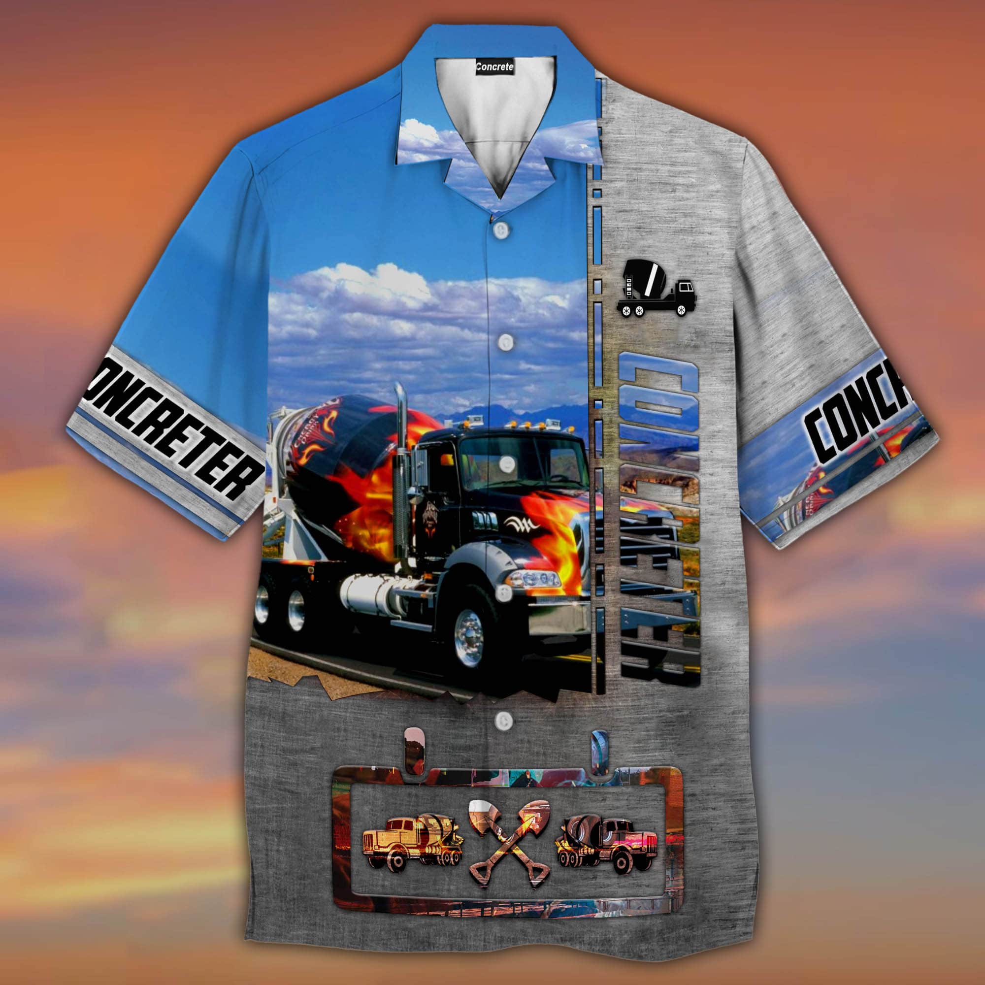 Concreter Mixer Car Hawaiian Shirt Hw4369