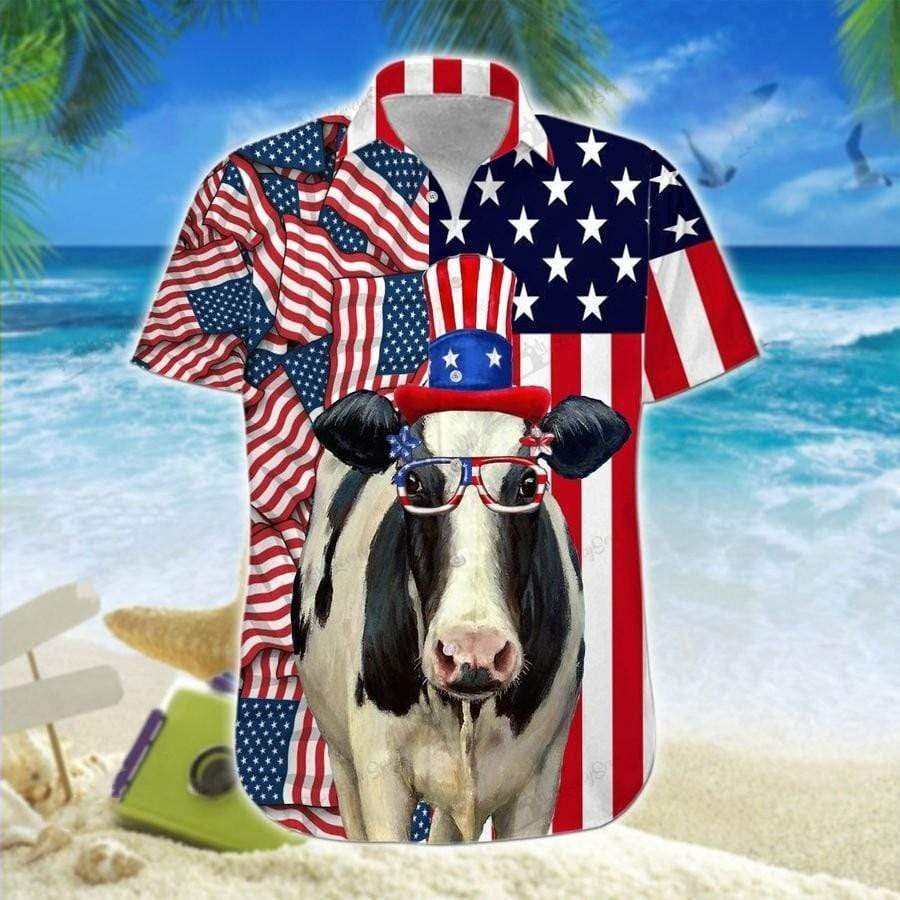 Cow 4Th Of July Hawaiian Shirt Hw5248