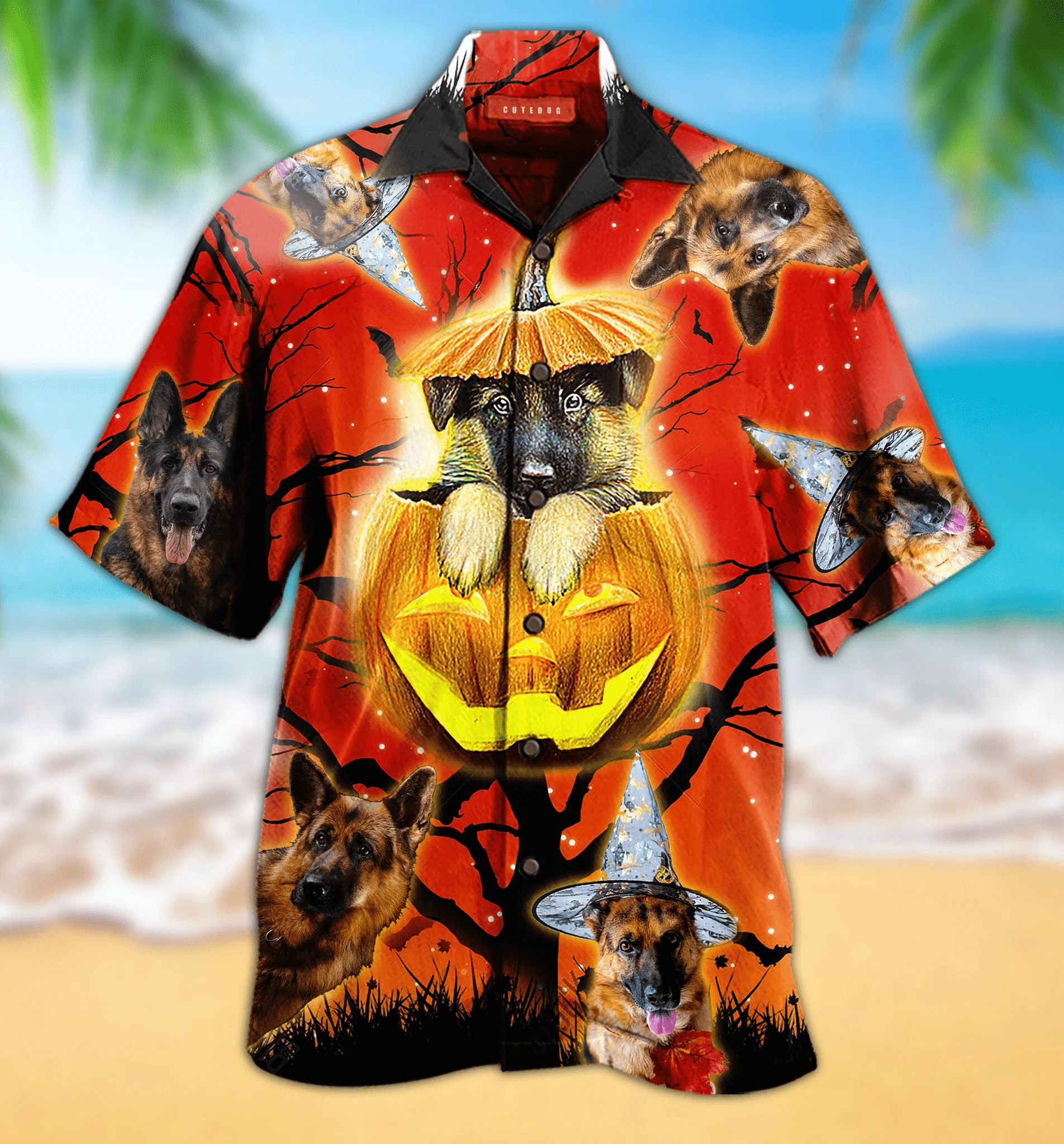 Cute German Shepherd Dog Hawaiian Shirt Hw6169