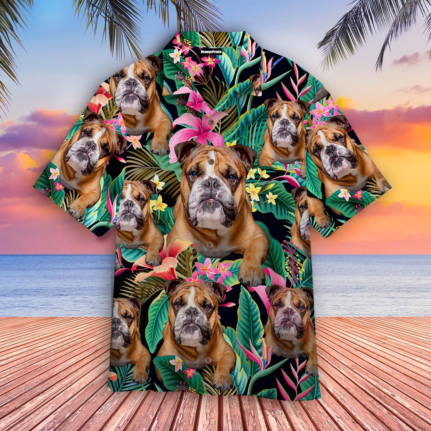 English Bulldog Hawaiian Shirt Hw6283