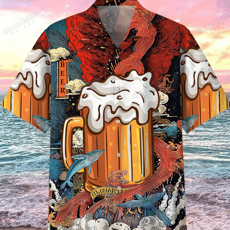 Enjoy A Japanese-Style Beer Hawaiian Shirt Hw4290