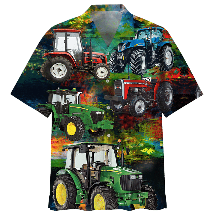 Farmer To Go To Sleep I Count Tractor Not Sheep Hawaiian Shirt Hw4289