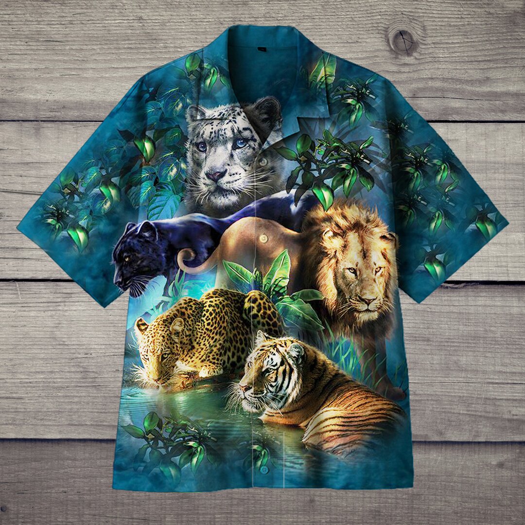 Feline King Of Beasts Hawaiian Shirt Hw6662