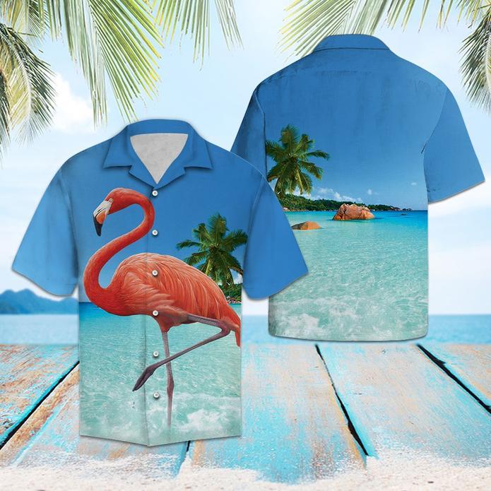 Flamingo At The Beach Hawaiian Shirt Hw5504