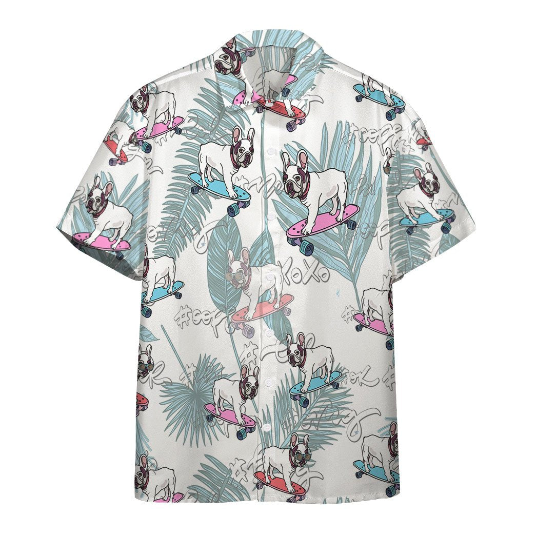 French Bulldog On Skateboard Hawaiian Shirt Hw6114