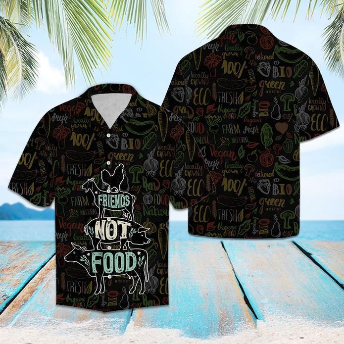 Friends Not Food Vegan Hawaiian Shirt Hw5538