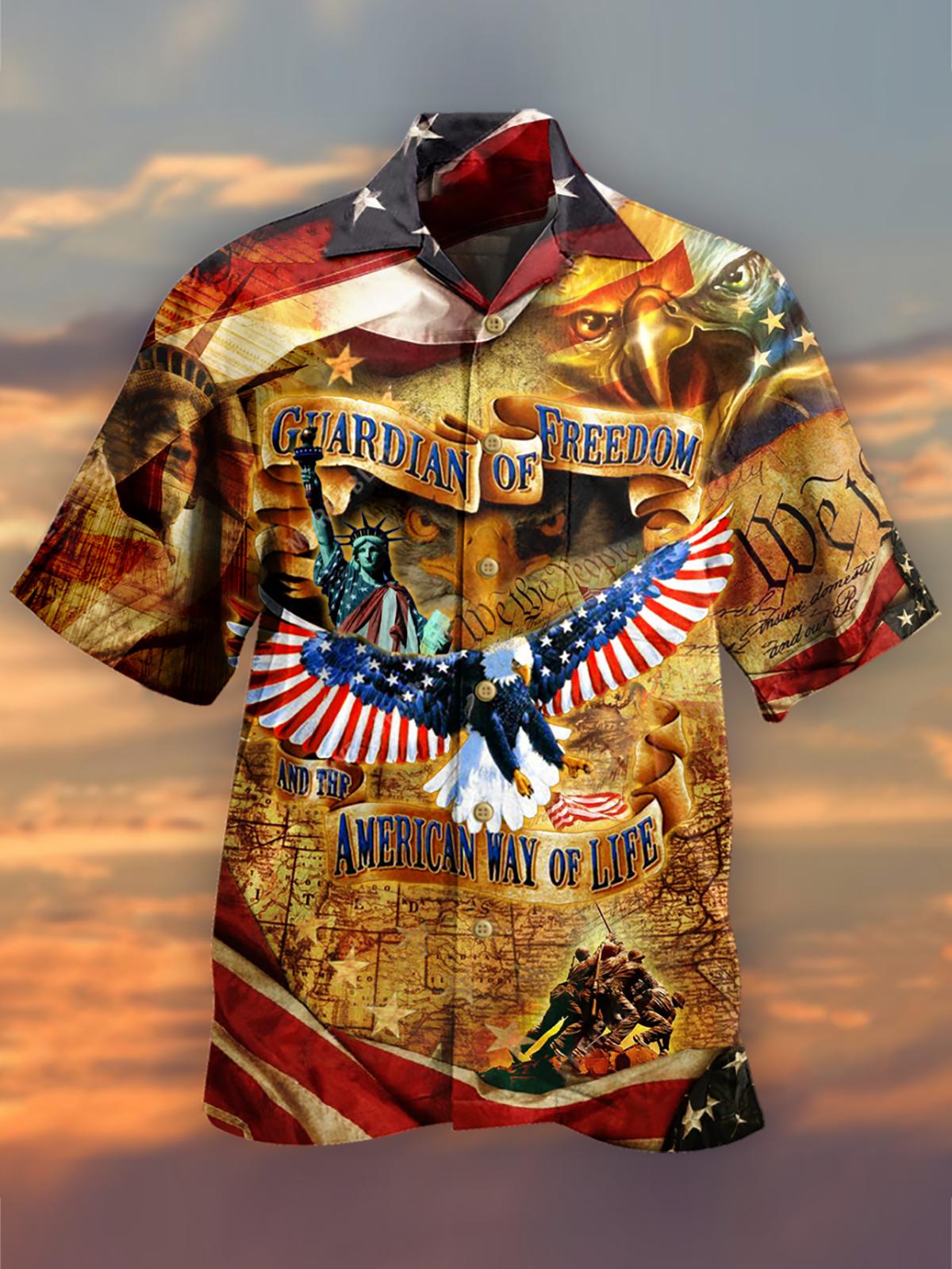 Guardian Of Freedom American Way Of Life - Independence Day Hawaiian Shirt Hw4116