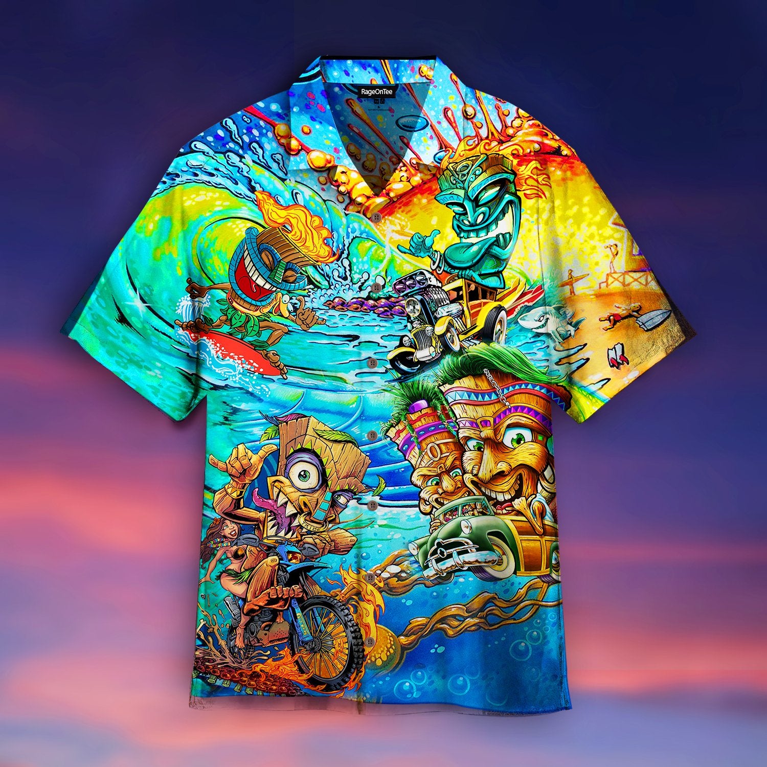 Happy Day With Tiki Hawaiian Shirt Hw4502