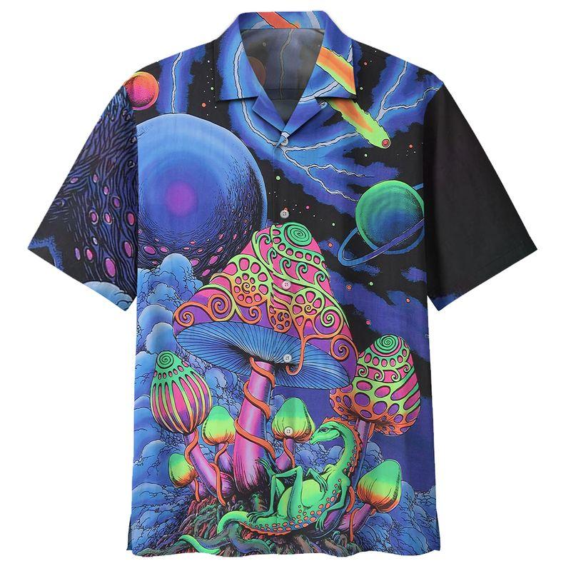 Hippie Shroom Beach Hawaiian Shirt Hw4623