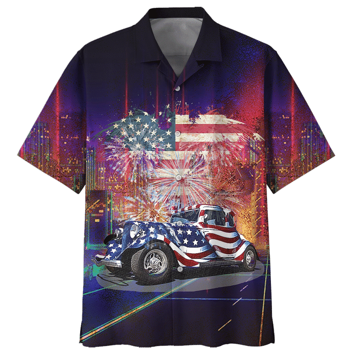 Hot Rod Wirework 4Th July Independence Day Hawaiian Shirt Hw5650